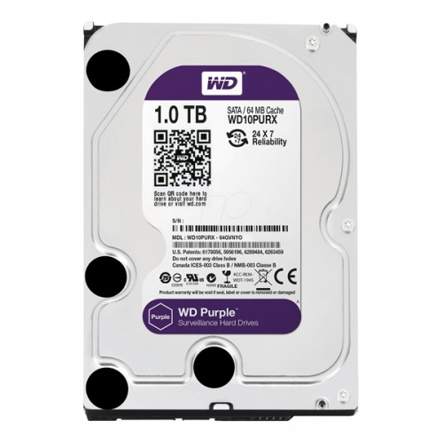 WD Purple 1TB Intellipower Sata 3.0 64Mb 3,5&quot; Güvenlik Diski 7x24